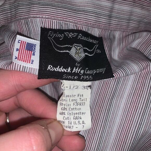 Flying R Ranchwear classic fit western classic fit made in the USA button down s - Picture 3 of 3
